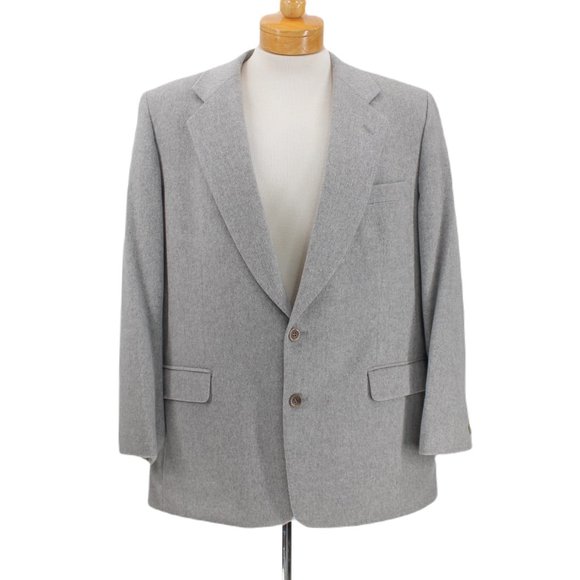 Unbranded Other - Men's 100% Cashmere 2 Button Blazer Sport Coat Notch Collar Gray